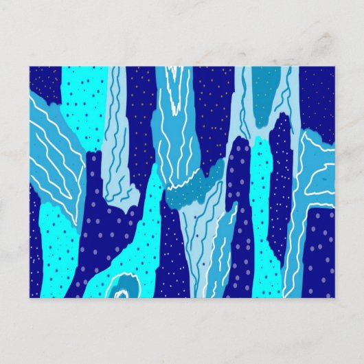 Icy Blue Ocean Postkarte (Vorderseite)