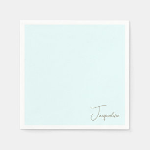 Icy Blue Personalisiert Script Name Dusche Cocktai Serviette