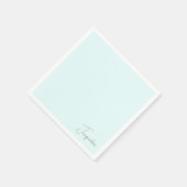 Icy Blue Personalisiert Script Name Dusche Cocktai Serviette (Ecke)