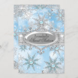 Icy Blue Princess Winter Wonderland Sweet 16 Einladung<br><div class="desc">Icy Blue. 16 . Geburtstag. 16. Geburtstag. Elegante Prinzessin Tiara und Juwel Schneeflocken. Bitte beachten Sie: Alle flachen Bilder haben keine echten Juwelen!</div>