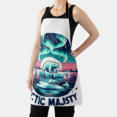 Icy Blue Retro Polar Bear Arctic Majestät Schürze (InSitu)