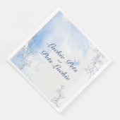 Icy Blue Schneeflocke Hochzeit Serviette (Ecke)