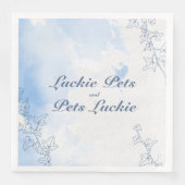 Icy Blue Schneeflocke Hochzeit Serviette (Vorderseite)