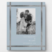 Icy Blue & Silver Herzlich Willkommen in unserem F Fotoplatte (Vorderseite)