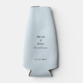 Icy Blue Simple Wedding Bottle Cooler Flaschenkühler (Vorderseite)