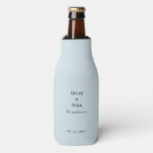 Icy Blue Simple Wedding Bottle Cooler Flaschenkühler (Flaschenvorderseite)
