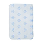 Icy Blue Snowflake Pattern Airbrush Style Art Badematte (Vorderseite Vertikal)
