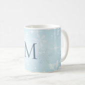 Icy Blue Snowflake Signature Kaffeetasse (VorderseiteRechts)