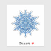 Icy Blue Snowflake Sticker (Blatt)