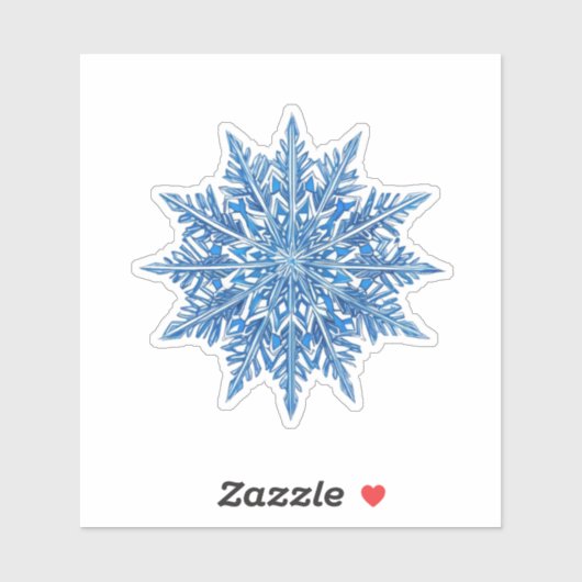 Icy Blue Snowflake Sticker (Blatt)