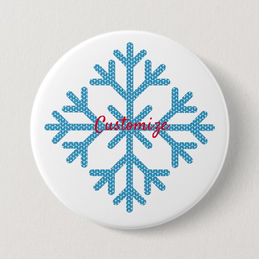 Icy Blue Snowflake Thunder_Cove Button (Vorderseite)