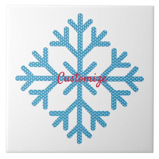 Icy Blue Snowflake Thunder_Cove Fliese (Vorderseite)