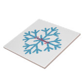 Icy Blue Snowflake Thunder_Cove Fliese (Seite)