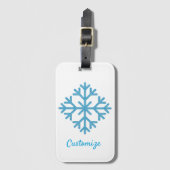 Icy Blue Snowflake Thunder_Cove Gepäckanhänger (Vorderseite Vertikal)