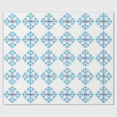 Icy Blue Snowflake Thunder_Cove Geschenkpapier (Flach)