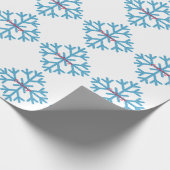 Icy Blue Snowflake Thunder_Cove Geschenkpapier (Ecke)