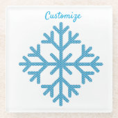 Icy Blue Snowflake Thunder_Cove Glasuntersetzer (Vorderseite)