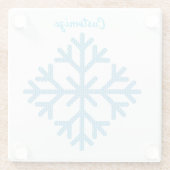 Icy Blue Snowflake Thunder_Cove Glasuntersetzer (Rückseite)
