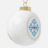 Icy Blue Snowflake Thunder_Cove Keramik Kugel-Ornament (Links)