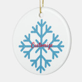 Icy Blue Snowflake Thunder_Cove Keramik Ornament (Links)