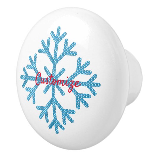 Icy Blue Snowflake Thunder_Cove Keramikknauf (Rechts)