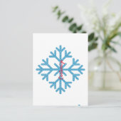 Icy Blue Snowflake Thunder_Cove Postkarte (Stehend Vorderseite)