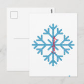 Icy Blue Snowflake Thunder_Cove Postkarte (Vorne/Hinten)