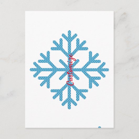 Icy Blue Snowflake Thunder_Cove Postkarte (Vorderseite)