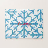 Icy Blue Snowflake Thunder_Cove Puzzle (Horizontal)