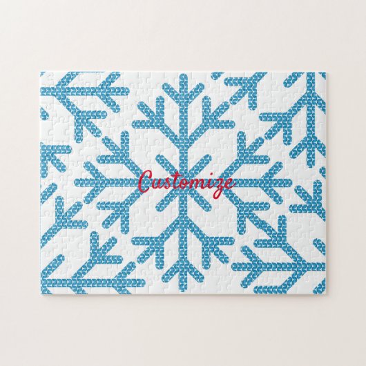 Icy Blue Snowflake Thunder_Cove Puzzle (Horizontal)