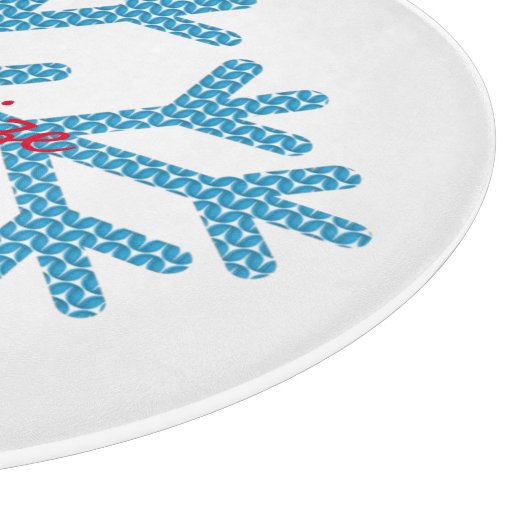 Icy Blue Snowflake Thunder_Cove    Schneidebrett (Ecke)