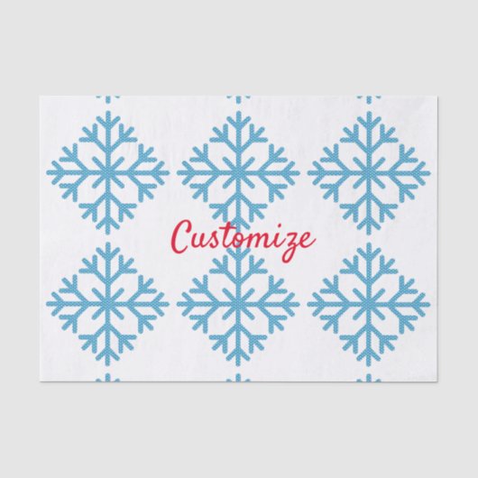 Icy Blue Snowflake Thunder_Cove Seidenpapier (Vorderseite)