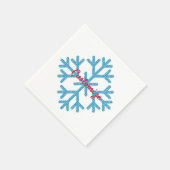 Icy Blue Snowflake Thunder_Cove Serviette (Ecke)