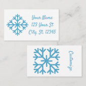 Icy Blue Snowflake Thunder_Cove Visitenkarte (Vorne/Hinten)