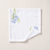 Icy Blue Stiefmütterchen auf einem Badetuch-Set Badhandtuch Set (Waschlappen)