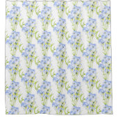 Icy Blue Stiefmütterchen auf einem Duschvorhang (Vorderseite)