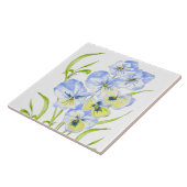 Icy Blue Stiefmütterchen auf einer Keramik Tile Fliese (Seite)