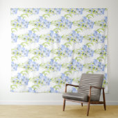 Icy Blue Stiefmütterchen auf Tapestry Wandteppich (Beispiel (Horizontal))