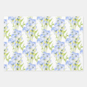 Icy Blue Stiefmütterchen über das Wrapping Paper S Geschenkpapier Set (Vorderseite)