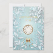 Icy Blue und Silver Silver Silver Silver Year Eve Einladung (Vorderseite)