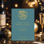 Icy Blue und Silver Silver Silver Silver Year Eve Einladung