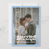 Icy Blue & White Newlyweds Weihnachten (Vorderseite)