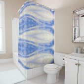 Icy Blue White Snowflake Winterduschvorhang Duschvorhang (Beispiel)