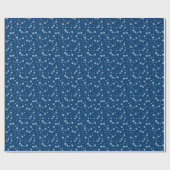 Icy Blue Wildblume Gift Wrap Geschenkpapier (Flach)