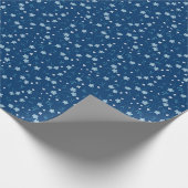 Icy Blue Wildblume Gift Wrap Geschenkpapier (Ecke)