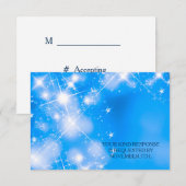 Icy Blue Winter Stars Formal Wedding RSVP Card Karte (Vorne/Hinten)
