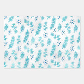 Icy Blue Winter Weihnachtswrapper Geschenkpapier Set (Vorderseite)