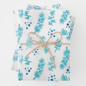 Icy Blue Winter Weihnachtswrapper Geschenkpapier Set (Beispiel)