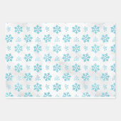Icy Blue Winter Weihnachtswrapper Geschenkpapier Set (Vorderseite 3)