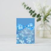 Icy Blue Winter Wonderland Wedding Begleitkarte (Stehend Vorderseite)